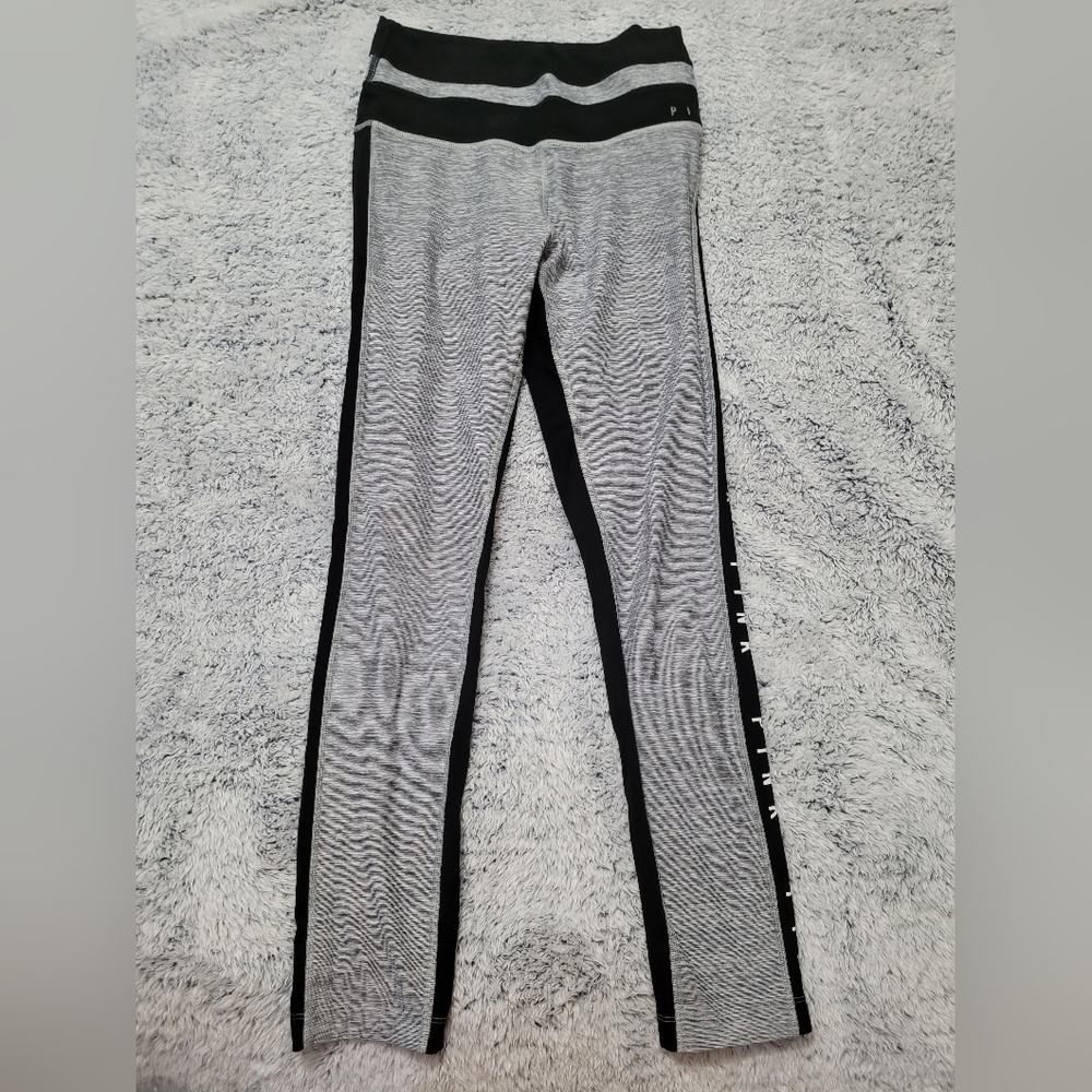 PINK Victoria's Secret Black and Gray Leggings